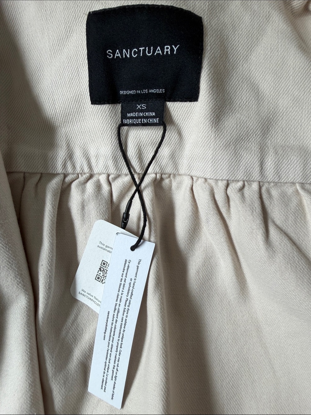 Sanctuary Women's Cream Button-Front Casual Jacket XS - Picture 6 of 7
